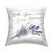 Stupell With You I'm Home Lavender Bunches Printed Throw Pillow Design by ND Art