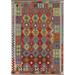 Multicolor Kilim Oriental Area Rug Bedroom Hand-Woven Wool Carpet - 5'10"x 8'0"