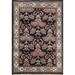 Black Geometric Heriz Oriental Rug Handmade Wool Carpet - 4'0"x 5'10"