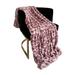 Plutus Pink Leopard Faux Fur Luxury Throw Blanket