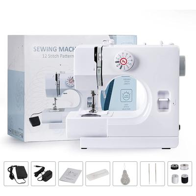 Kids Sewing Machine with 12 Built-In Stitches, Foot Pedal