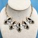 J. Crew Jewelry | J. Crew Black And Opalescent Crystal Cluster Statement Necklace | Color: Black/Gold | Size: Os