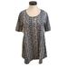 Lularoe Tops | Lularoe New Women's Tunic Shirt Short Sleeve Xs Black White Print Split Hem | Color: Black/White | Size: Xl