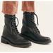 Free People Shoes | Free People Santa Fe Leather Lace-Up Boot In Black | Color: Black | Size: 8.5