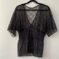 Zara Tops | 3 For $20 Zara Black Lace Top Size M | Color: Black | Size: M