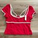 Anthropologie Tops | Anthropologie Maeve Red Sweetheart Ponte Top M | Color: Red | Size: M