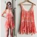 Free People Tops | Intimately Free People Creamsicle Voile Slip Tunic Dress Damask Print S/P | Color: Orange/Pink | Size: S