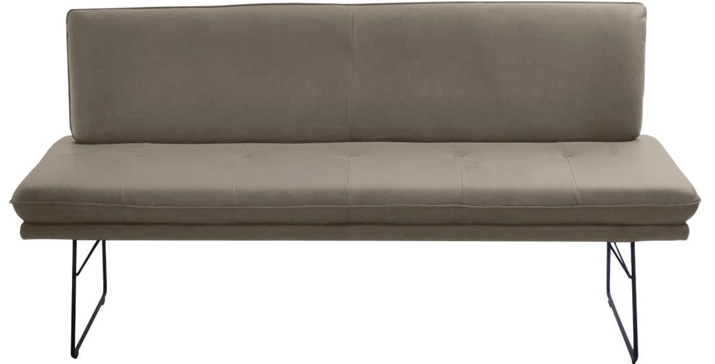 Polsterbank K+W KOMFORT & WOHNEN, grün (kaktus), B:172cm H:87cm T:65cm, Sitzbänke, Polsterbank in Spitzkissenoptik, Sitzsteppung, in 2 Größen wählbar