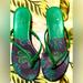 Kate Spade Shoes | Kate Spade Leather Flip Flops Sz 7.5 - 2022 Spring Season | Color: Green | Size: 7.5