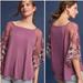 Anthropologie Tops | Anthropologie Akemi + Kin Callista Flutter Embroidered Lace Top | Color: Purple | Size: M