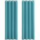 PONY DANCE Curtains for Children's Room Light Blue Curtains Blackout Eyelet Curtain Window Curtains for Living Room Decorative Curtain 2 Pieces H 245 x W 140 cm