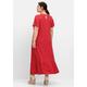 Sommerkleid SHEEGO "Große Größen" Gr. 44, Normalgrößen, rot (mohnrot gemustert) Damen Kleider Lange