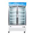 Cooler Depot 53 In. W 45 Cu. Ft. Two Swing Glass Door Merchandiser Frost-Free Commercial Freezer in White | 82 H x 53 W x 32 D in | Wayfair