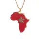 Collier pendentif en émail et acier inoxydable symbole de la carte du royaume du Maroc Afrique