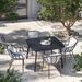 Oxford Garden Eiland 4 - Person Square 45" Long Powder Coated Aluminum Outdoor Dining Set w/ Cushions in Black | 45 W x 45 D in | Wayfair 6182-PC.C