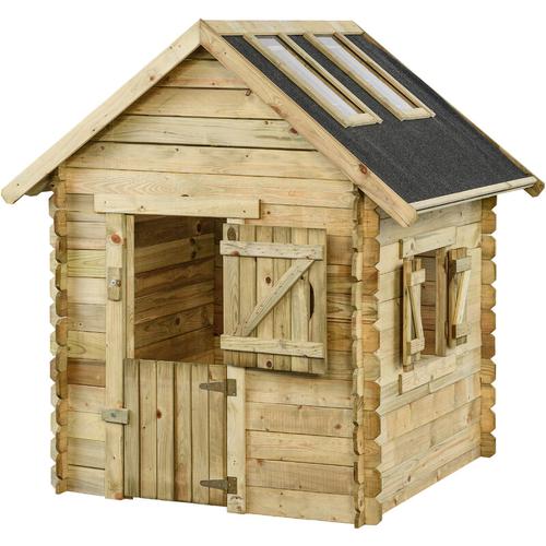 Spielhaus Garten holz Lodewijk mit Dachfenster 120x120x160cm - Intergard