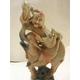 "8\" Lady Riding a Kilin, Qilin, Old Vintage Chinese Soapstone (19.5 cm tall) Condition: one tooth missing, some old repairs"