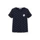 TOM TAILOR Mädchen Kinder T-Shirt mit Muster 1035165, Blau, 92-98