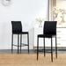 Modern Leather Dining Counter Height Chair Set of 2