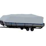 Carver Sun-DURAÂ® Styled-to-Fit Boat Cover f/24.5 Pontoons w/Bimini Top & Partial Rails - Grey