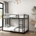 Isabelle & Max™ Neuhaus Twin over Twin Standard Bunk Bed by Isabelle & Max Metal in Black | 53.71 H x 40.9 W x 77 D in | Wayfair