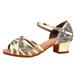 yinguo high quality girls children kids ballroom tango salsa latin dance shoes sandals gold 30