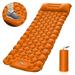 Ultralight Portable Nylon Single Camping Pad Folding Air Mattresses for Outdoor Activities 79 x 27 x 3 inches(Orange)