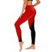 Mrat Yoga Pants for Women Full Length Yoga Pants Ladiesâ€™s Stretch Yoga Leggings Fitness Running Gym Sports Full Length Active Pants Sweat Pants for Women Red M