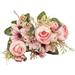 Bunches Artificial Flowers Silk Roses Buds Silk Flowers Real Looking with Stems for Decoration Wedding Party Centerpieces