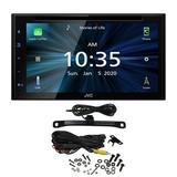 JVC KW-V660BT 6.8 Touchscreen Receiver Compatible with Apple CarPlay & Android Auto Bundled with Back Up Camera