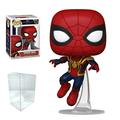 Spider-Man No Way Home â€“ Spider-Man Leaping Funko Pop with Protector Bundle - Includes Spider-Man Leaping #1157 Vinyl Figure with Blue Salamander Emporium Plastic Protector Case