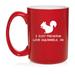 I Just Freaking Love Squirrels Funny Ceramic Coffee Mug Tea Cup Gift for Her Him Friend Coworker Wife Husband (15oz Red)