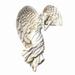 Angel Wings Resin Sculpture Heart-Shaped Wings Left and Right Angel Ornaments for Home Doors Windows