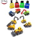 Kids Construction Car Toys for 2 3 4 Year Old 12PCS Simulation Dream Building Team Engineering Vehicle Elements Pull Back Freewheeling Children s Toy Car Set (Engineering Vehicle*8)