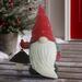 Clearance! Yohome Happy Welcome Home Gnome Sculpture with Solar Powered Christmas