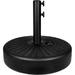 20 Round Heavy Duty Patio Umbrella Base Stand with Steel Umbrella Holder Water or Sand Fillable for Outdoor Lawn Garden 50lbs Weight Capacity Black