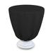 Patio Bird Bath Cover Winter Weather Resistant Black Oxford Covers for Winter Garden Birdbath