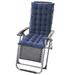 49 inch Sun Lounger Chair Cushions Outdoor Recliner Quilted Thick Padded Seat Cushion Reclining Chair Rocking with Ties