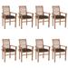vidaXL Patio Dining Chairs Wooden Accent Chair with Cushions Solid Wood Teak