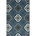 Loomaknoti Terrace Tropic Turberry 5 x 7 Floral Indoor/Outdoor Area Rug Blue/White