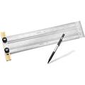 POWERTEC 80028 12-Inch Precision Marking T-Rule with Mechanical Pencil Stainless Steel â€“ Marking & Measuring Tool