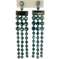 Free People Jewelry | Free People Smokey Topaz Crystal Dangling Chandelier Earrings | Color: Blue/Gray | Size: Os