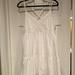 American Eagle Outfitters Dresses | American Eagle Swiss Dot Mini Dress With Strapped Back/ White/ Lined Sz Lg | Color: White | Size: L