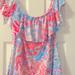 Lilly Pulitzer Tops | Lilly Pulitzer Fortuna Top That Can Be Worn On Or Off Your Shoulders. | Color: Blue/Pink | Size: M