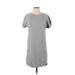 Under Armour Casual Dress - Shift Crew Neck Short sleeves: Gray Print Dresses - Women's Size X-Small