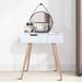 George Oliver Vanity Wood in Brown/White | 33.85 H x 23.61 W x 19.71 D in | Wayfair F312BC62E98944E986DB43AFCFB0D7B5