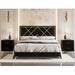 Mercer41 Lausyn Upholstered Standard 3 Piece Bedroom Set Upholstered in Black | 47.87 H x 58.12 W x 82.15 D in | Wayfair