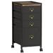 Ebern Designs Boose 4-Drawer Mobile Vertical Filing Cabinet Metal/Steel in Black | 26.2 H x 14.9 W x 11.8 D in | Wayfair