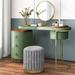 Everly Quinn Vanity Wood in Green | 29.5 H x 43 W x 19 D in | Wayfair 7F681A005A724FFB84D9FC03052322CE