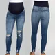 Jeans slim taille haute pour femmes enceintes pantalons crayon vêtements de grossesse mode